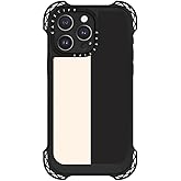 CASETiFY Ultra Bounce Case for iPhone 15 Pro Max [10x Military Grade Drop Tested / 32.8ft Drop Protection/Compatible with Magsafe] - White/Black Colorblock - Clear Black