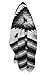 Del Mex Woven Mexican Southwest Large Center Diamond Blanket Yoga Serape (Black/Gray)