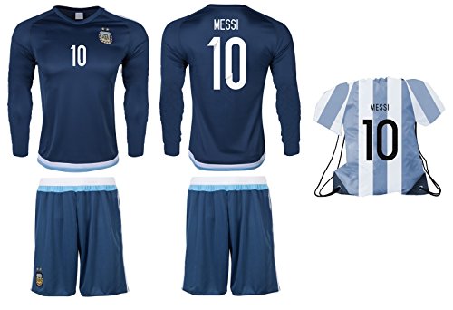 Argentina messi jersey #10 youth soccer jersey & sh…