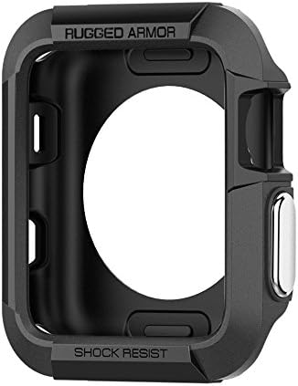Annant Entp.™ Premium Quality Rugged Armor Slim Lightweight & Anti-Scratch Apple Watch Case Cover for 42mm Apple Watch Series 3/2/1 - (Black)