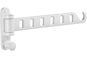 JOOM Laundry Drying Rack Wall Mounted Clothes Drying Rack Clothes Hanger -Coat Hanger Holder White