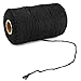 Black Twine String,Cotton Bakers Twine 656 Feet Cotton Cord Crafts Gift Twine String Christmas Holiday Twine