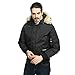 PUREMSX Mens Bomber Jacket, Winter Fashion Hooded Classic Down Alternative Flight Windbreaker Jacket