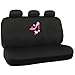 Lady High Heel Shoe Seat Covers for Car w/ Triple Pink Hearts Auto Accessories Interior Car Truck SUV Combo Kit Gift Set - 9PC