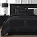 Comfy Bedding | 5-Piece Comforter Set | Microfiber Bedding | King | Frame – Black | 1 Comforter, 2 Pillow Cases, 1 Square Decorative Pillow & 1 Rectangle Decorative Pillow | Microfiber | Modern