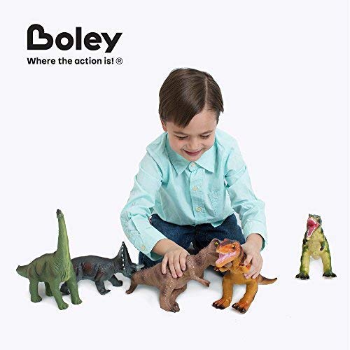 Boley 5 Piece Jumbo Dinosaur Set - Kids, Children, Toddlers Highly Detailed, Realistic Toy Set for Dinosaur Lovers - Perfect for Party Favors, Birthday Gifts, and More