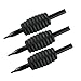 ITATOO 11rl Tattoo Tubes 11 Round Tip Soft Rubber Black Disposable Tattoo Tubes with 1