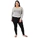 Women's Cotton Plus Size Leggings Black 5X