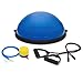 Best Choice Products Half Ball Balance Trainer Yoga Exercise Fitness Platform for Stability, Core Workout, Training w/ 2 Resistance Bands, Pump - Blue