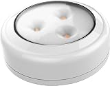 Brilliant Evolution Wireless LED Puck Light 1 Pack | LED Under Cabinet Lighting | Closet Light | Battery Powered Lights | Under Counter Lighting | Stick On Lights