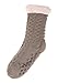SDBING Women's Winter Super Soft Warm Cozy Fleece Lined Fuzzy Slipper Socks with Grippers (Light Gray, 6-10)
