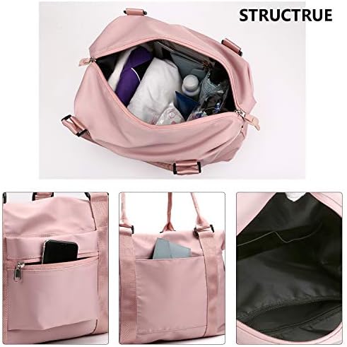 Forestfish Carry On Luggage Bag Sports Gym Bag Travel Duffel Bag, Pink 5 Forestfish Carry On Luggage Bag Sports Gym Bag Travel Duffel Bag, Pink