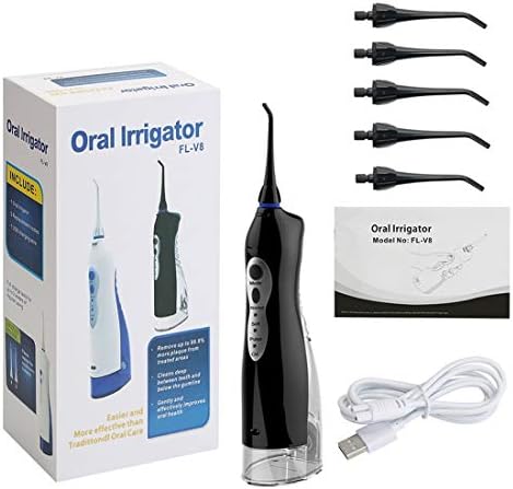 Cordless Water flosser,JIALEBI Professional Oral Irrigator 3-Mode USB Rechargeable Dental Flosser,IPX7 Waterproof High Frequency Pulsed Water Column Flosser for Home and Travel