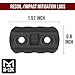 Braudel M-LOK Rail Section, 3-Slots Lightweight Picatinny M-lok Rail Mount System with Thread Locking Screws, Wrench and Nuts, 2 Pack