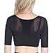 Shymay Women's Shapewear Tops Wear Your Own Bra Short Sleeve Slim Crop Top Shaper, Black1, Tag size 2XL=US size Medium