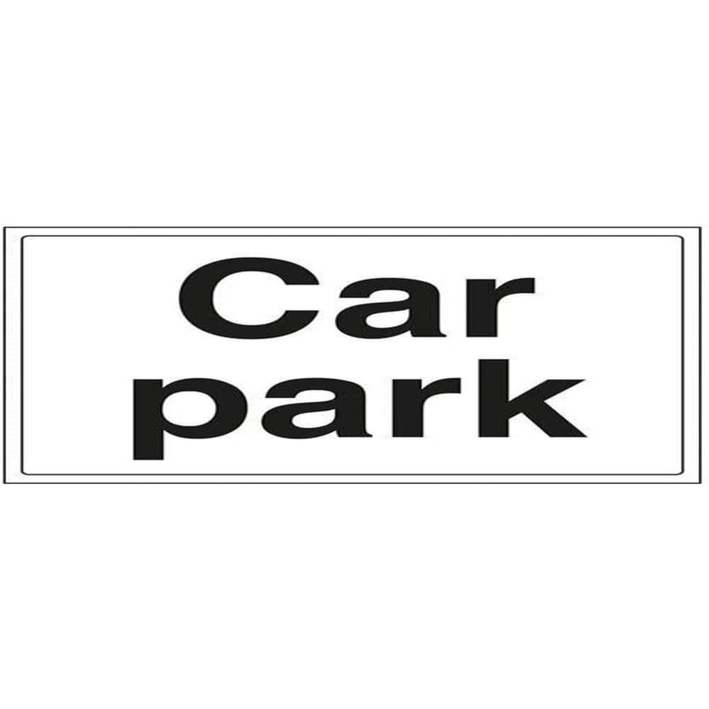 V Safety Car Park Parking Sign - 400mm x 300mm - 1mm Rigid Plastic
