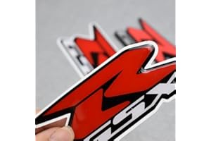 XIDAODIT Motorcycle Fairing Kit Body Side Stickers Badge for Suzuki GSXR 1000 750 600 GSX-R K1 K2 K3 K4 K5 K6 K7 K8 K9 K10 Decals Emblem (Red)