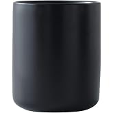 LATCHHOOK Black Kitchen Utensil Holder for Countertop, Matte Ceramic Cooking Utensil Crock for Counter Easy to Clean, Modern Spatula Holder for Farmhouse D&eacute;cor 4.5&times;6.4 INCH