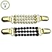 Evelots Sweater/Vest Clip-Immitation Pearls and Crystal-Dress/Blouse Clip-Set/2