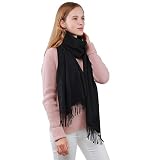 Cashmere Scarf Women, Large Black Scarf Women Scarves Black Pashmina Scarfs for Women, Ladies Scarves for Women Scarf Winter, Womens Scarfs and Wraps