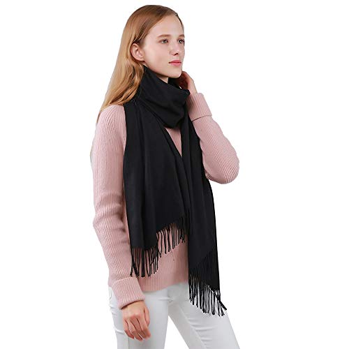 Cashmere Scarf Women, Large Black Scarf Women Scarves Black Pashmina Scarfs for Women, Ladies Scarves for Women Scarf Winter, Womens Scarfs and Wraps