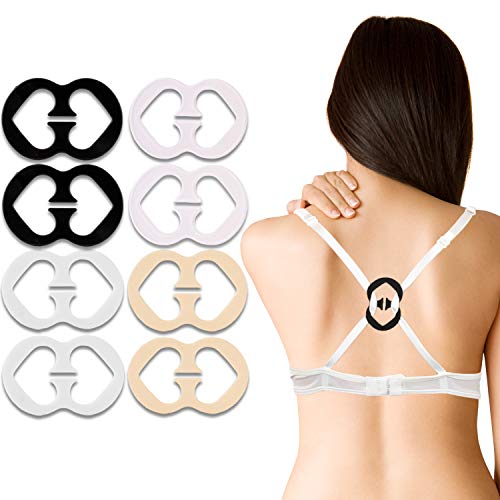 8 Piece Bra Strap Converter Clips - Conceal Racerback Straps Cleavage Control by bogo Brands
