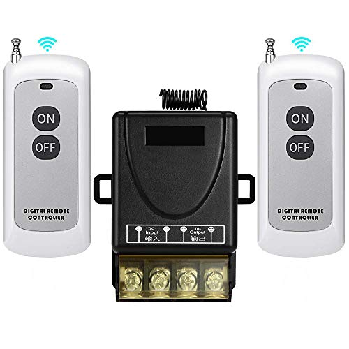 QOFOWIN Wireless Remote Switch,with 984FT Long Range,DC12V/24V/48V/72V RF Remote Switch for Anti-theft Alarms, Roller Lind Door,Gate Barriers,Motor cycles (Two Remote Controls 12V) - Thumbnail 7