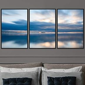 signwin 3 Piece Framed Canvas Wall Art Lake...