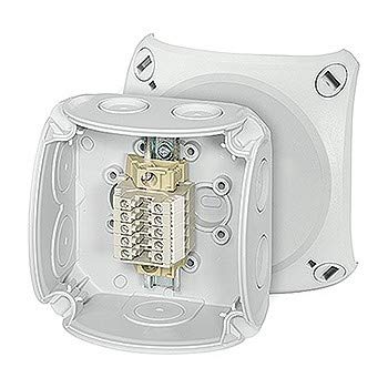 Hensel RK 0205 T Rail Terminal Box 5 Terminals 2.5 mm² ENYCASE Socket, Housing for Mounting on the Wall/Ceiling 4012591125631