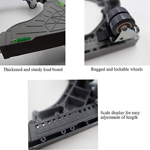 Universal Mobile Base Dolly Roller with 4 Double Wheels 8 Strong Feet Multi-Functional Adjustable Base for Adjustable Dryer, Washing Machine and Refrigerator (4 Double Wheels) - Thumbnail 2