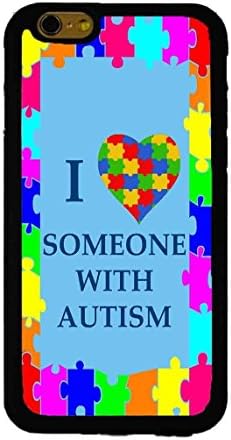 Autism Awareness I love Someone With Autism Colorful Custom Shockproof Rubber Case By S and S Accessories(TM) for iPhone 7+ Plus 5.5"