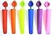 SimplyPOP Popsicle Molds and Ice Pop Maker with Attached Lids and Recipe (Set of 6)
