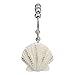 Cyrra Stainless Steel Rust Resistant Double Hooks Glide Shower Ring Hangs for Both Shower Curtain and Liner 12-Pack (Starfish and Shell Double Hook)