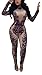 Speedle Women Jumpsuits Tribal Tattoo Printed Dumpsuit Sexy Bodysuit Playsuit Purple XL