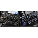 JOIN-WIT 6pcs Inner Air Conditioner & Audio & Trailer & 4WD Switch Knob Ring Button Cover Trim for Ford F150 XLT 2016 2017 (Blue)