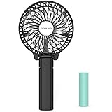 OPOLAR Folding Design USB 4 Inch Blade Fan, Electric Personal and Rechargeable with LG 2200mAh Battery Adjustable 3 Speeds, Foldable Clip & Handheld Design for Pram Camping Tent Dorm Office