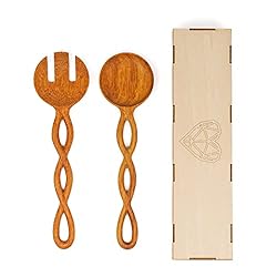 Wooden Salad Serving Utensils Set, Small Salad
