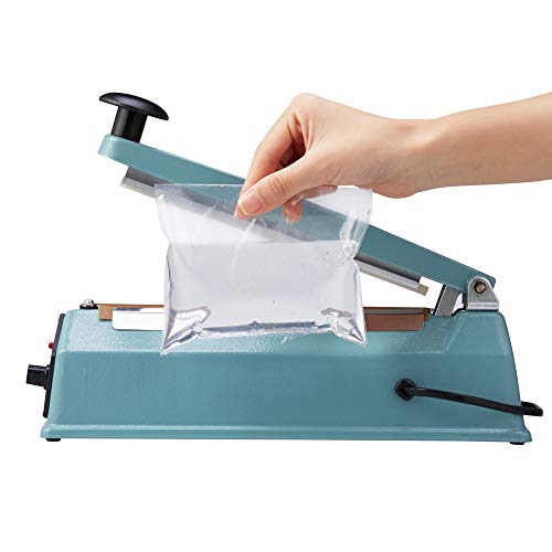 Eletional 8 inch Impulse Bag Sealer,Manual Bag Sealer Heat Seal Closer,2 Free Replacement Kit
