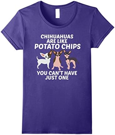 Womens Chihuahua Mom Shirt Large Purple