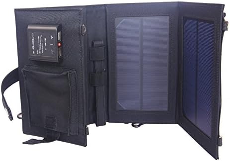 Solar Charger, 7 Watt 6 V with Dual USB Port 4 Solar Panels Charge All 5V USB Device Iphone/ ipad Intelligent Identification