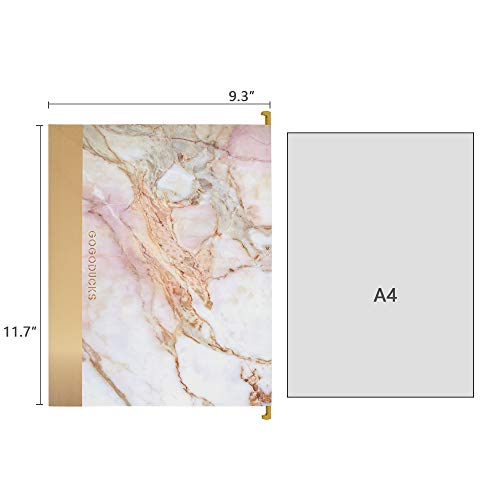GOGODUCKS Hanging File Folders Letter Size with 1/5-Cut Adjustable Tab Durable Three Unique Marble Design Assorted, 12pcs Per Box