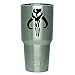 DD204 2-Pack STAR WARS MANDALORIAN SKULL BOBA FETT Decal Sticker (DECAL ONLY CUP NOT INCLUDED) | 3-Inches | Premium Quality Black Vinyl | Yeti RTIC Orca Ozark Trail Tumbler Decal