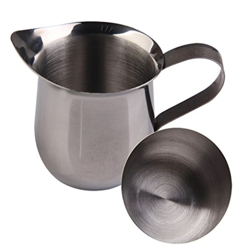 Click Here to See More Images Areeratshop Stainless Steel Espresso Coffee Pitcher Barista 240ml 8 Oz Kitchen Home Craft Coffee Latte Milk Frothing Jug