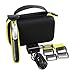 Aproca Hard Travel Carry Case for Philips Norelco OneBlade Face + Body hybrid electric trimmer and shaver QP2630/70 QP2630/72 (Black with green zipper)