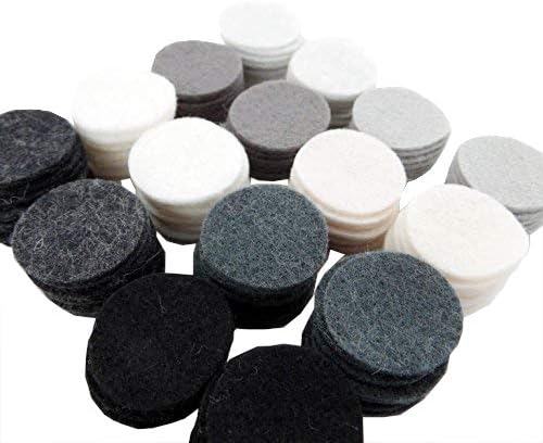 PRESTIGE CARTRIDGE128 Wool Blend Felt 1 inch Circles - Disco Ball Colors - Made in USA - OTR Felt