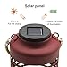 Juegoal American Flag Solar Lantern Hanging Lights Metal Solar Landscape Lantern with Hemp Rope Handle for Indoor Outdoor Garden Yard Tree, 2 Pack