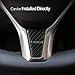 CoolKo Carbon Fiber Steering Wheel Down Black Sticker Modified Decoration Compatible with Model S and Model X [1 Piece]