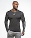 Jed North Men's Bodybuilding Workout Long Sleeve Tee Slim Fit T Shirt for Gym Black
