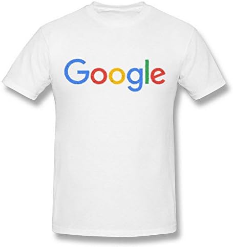 Google New Logo Pleated Effect White TShirt for Men by iDesign Art