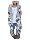 AuntTaylor Womens Classic Cotton Knitted Drape Front Cardigans Sweaters Blue XXL